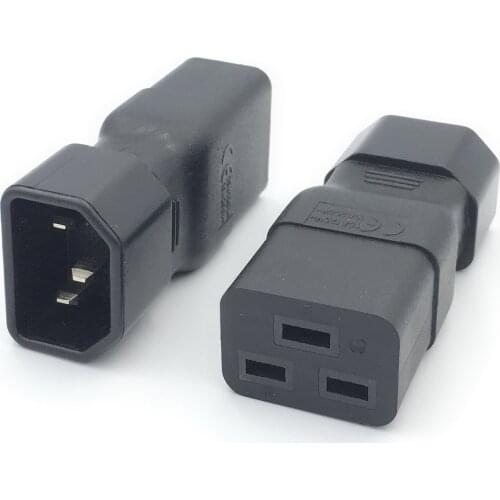 C14-C19 Plug IEC320 C14 To C19 3Pole Male To Female AC Power Adapter Converter Socket
