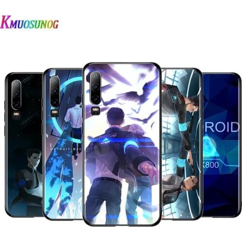 Detroit Become Human Black Cover For Huawei P40 P30 P20 P10 P9 P8 Lite E 5G 2017 2019 Pro Plus Phone Case