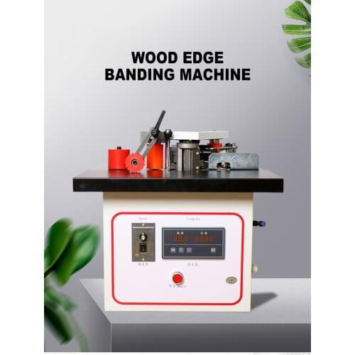 Adjustable Speed Woodworking Edge Banding Machine Manual Edge Bander Double Gluing