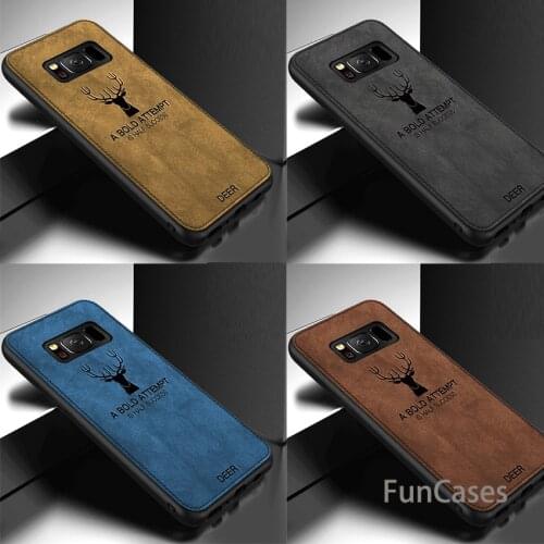 For Samsung s9 Plus Galaxy s8 Plus case fashion elk Pattern silicon TPU case Ultra Thin Cloth Texture Case For Samsung s8 Plus