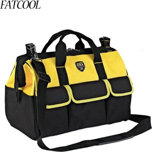 FATCOOL 13" 33x21x23cm Extra Large Waterproof Electrician Tool Bag Hardware Tool Bag
