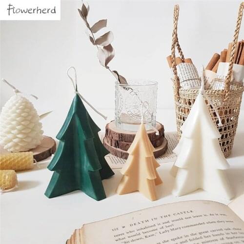 DIY Handmade Candle Mold Aroma Candle Making Supplies Large 3d Christmas Tree Acrylic Mold Christmas Decoration Plaster Mold