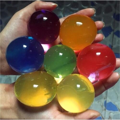 10 pcs/lot Large Hydrogel Pearl Shaped Big 3-4cm Crystal Soil Water Beads Mud Grow Ball Wedding Growing Bulbs Home Decor