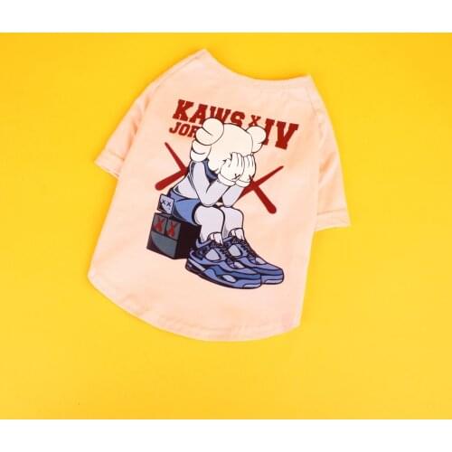 Cotton Tshirt Chihuahua Summer Cool Clothes for Small Dogs Pet Dog Clothing French Bulldog Pug Cartoon Print Costume S-2XL