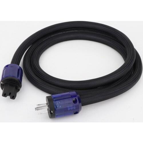 Hi-end PCOCC US Version AC Power Cable Hifi Audio US Mains Cord with P-037 Rhodium Plated Power Plug Connector