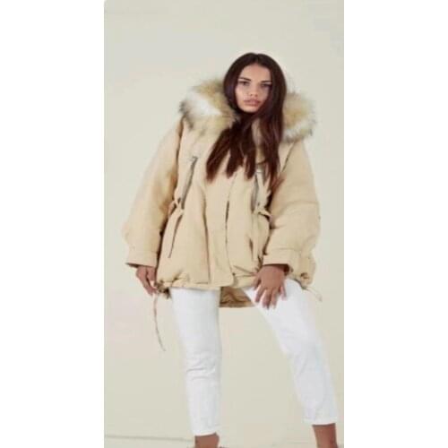 2020 Limited Dawn Sale Jacket Winter Coat Fashion Real Fox Fur Collar Zipper Decorative Down Female Warm Women