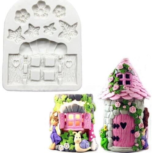 Cartoon Window Shape 100% Platinum Silicone Sugarcraft Mould, Fondant Cake Decorating Tools Bakeware