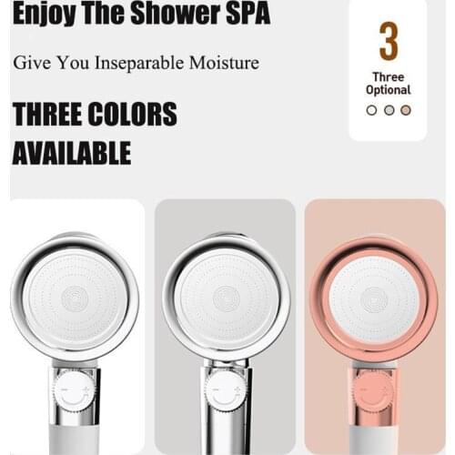 Bathroom Shower Filter Accessories Handheld Water Saving Flow Stop High Pressure Rain Shower Head 3 Gear Adjustable Shower Head