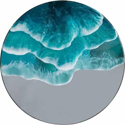 Wall Pendant Ocean Wave Exquisite Workmanship Portable Round Shape Hanging Pendants Window Decoration Vintage Style Ornament