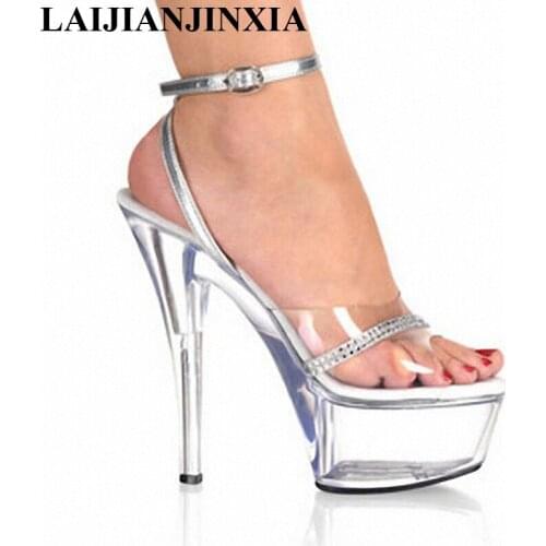 New princesss favorite sexy 15 cm peep-toe shoes high-heeled Sandals dancing dinner Appeal show set-up for womens Dance Shoes