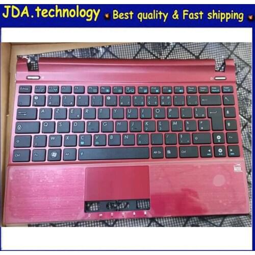 MEIARROW New/orig RED Upper cover C shell for ASUS U24 U24E U24E-1A SP spain keyboard Palmrest topcase C cover
