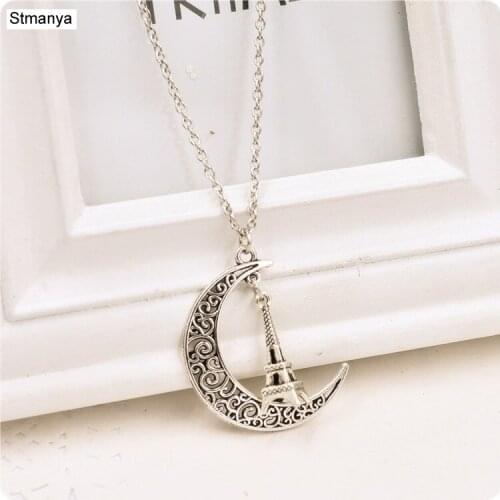 New Fashion accessories Tower Necklace jewelry Moon Sun Necklace pendant men necklace for women necklaces Couple Jewelry N1152