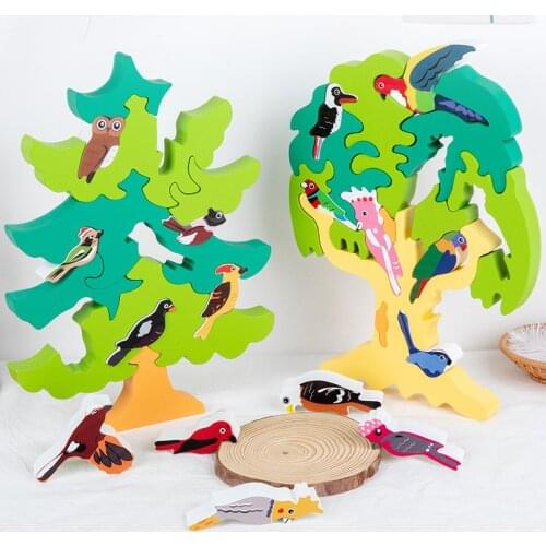 Montessori Toys Toddler Learning 3D Preschool Children Educational Toys Wooden Montessori Shape Matching Building Block Toys