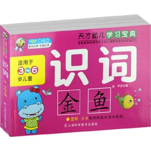 Age 3-6 Preschool literacy Learn Chinese characters hanzi Pinyin Book for Kids Children Early Education