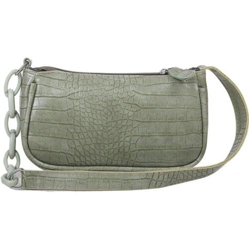 Support Dropshipping Crocodile pattern chain armpit bag French bag female 2020 new wave design fashion wild handbag shoulder bag