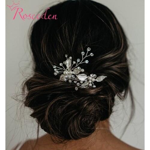 Luxury handmade floral leaves birdal hairpins for hair women flower hairpins wedding bride hair ornaments free shipping RE610