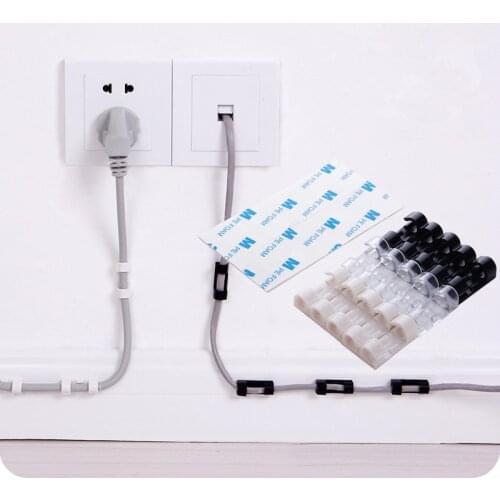 16/20pcs/set Self-adhesive Wall Wire Conditioner Fixed Clip Line Clip Network Cable Storage Organizer Cable Holder