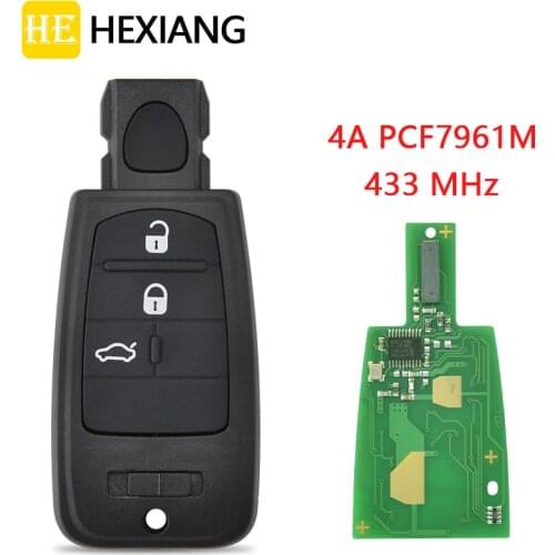 HE Xiang Remote Control Smart Car Key For Fiat Viaggio Ottimo 500 Panda Punto Bravo Ducato Stilo Tipo 4A PCF7961Chip 433MHz Card