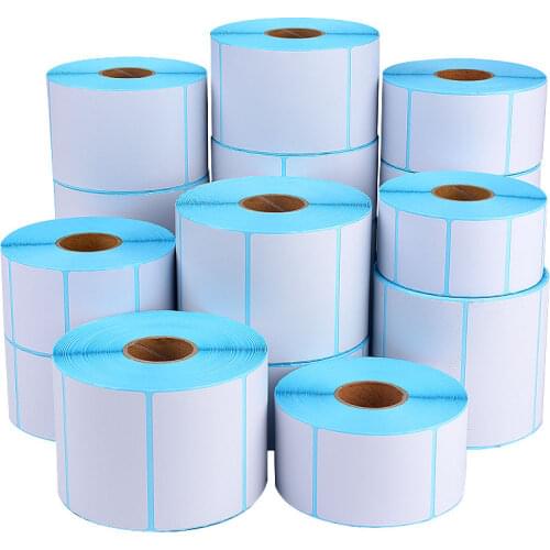 Thermal Label Sticker Adhesive Shipping Barcode Paper White Custom 20mm 30mm 40mm 50mm 60mm 70mm 80mm Waterproof for Jar Price
