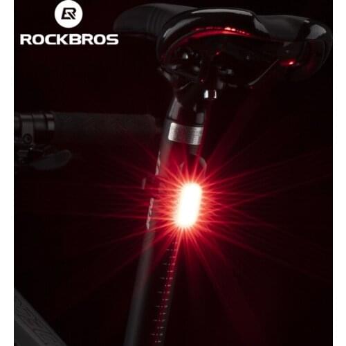 ROCKBROS Bicycle Rear Light Rainproof Ultralight Mini Protable USB Rechargeable 250 mAh 5 Model Bike Light Cycling Accessories