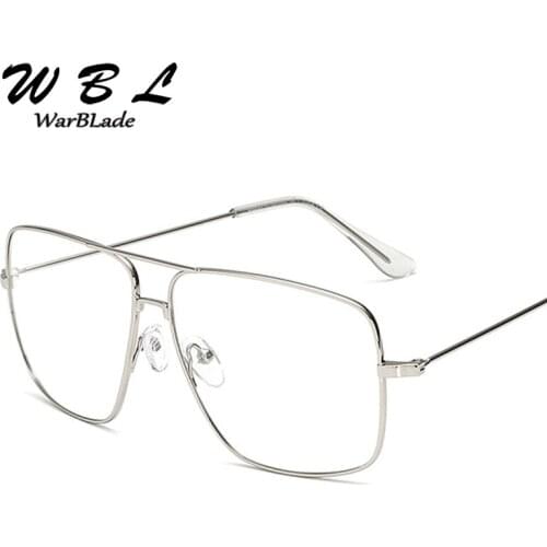 WarBLade Vintage Mens Eyeglasses Frames Luxury Designer Gold Color Clear Glasses Male Spectacle Frames Eyewears