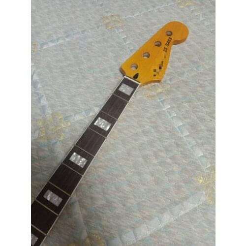 20 Fret rose wood inlay BASS neck.JAZZ BASS maple guitar neck yellow