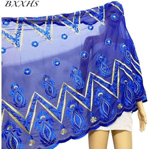 High Quality Chiffon Hijabs Scarf Flower Embroidery Dubai Islamic Shawls Muslim Women Turban Headtie Cotton Soft Scarf CL213