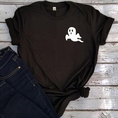 Halloween Ghost Shirt Aesthetic Women Plus Size 2020 Fashion Halloween Gift Ghost T Shirt Japanese Korean Clothes Cartoon
