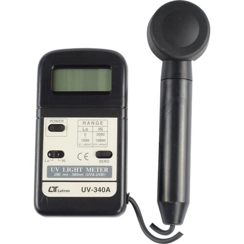 0-1999uW/cm2,2000-19990uW/cm2, 290-390nm(UVA,UVB) ,Lutron UV Light Meter UV-340A