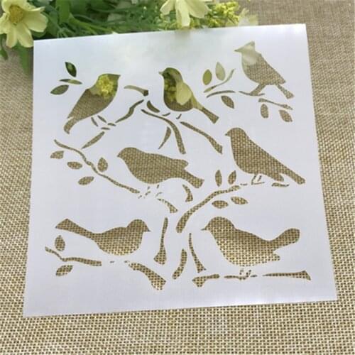 1 Sheet Birdie Layering Stencils for DIY Scrapbooking/photo album Decorative Embossing DIY Paper Cards Crafts