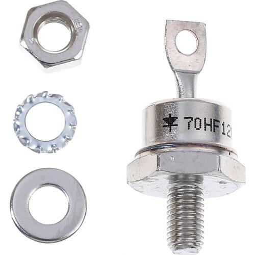 1 Pcs High Power Rectifier Metal Stud Type Rectifier Diodes Accessories 70HF120 70A 1200V