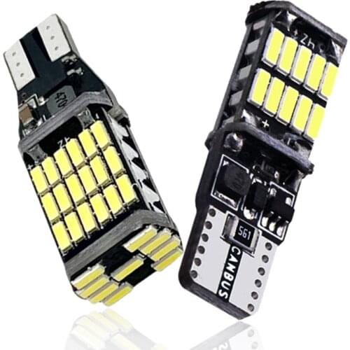 1x T15 W16W LED Canbus Car Turn Siangal Light T10 W5W LED Bulb No error 12V 6500K White 900Lm Super Bright Wedge Side Back Lamp