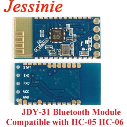 10pcs JDY-31 BLE 3.0 HC-05 HC-06 Module Serial Port 2.4G SPP Transparent Transmission Compatible HC 05 06 JDY-30