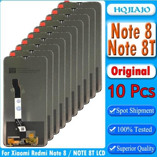 10pcs Original LCD For Xiaomi Note 8T / Note 8 LCD Display Touch Screen Digitizer Note 8 LCD Screen Touch Parts No Frame
