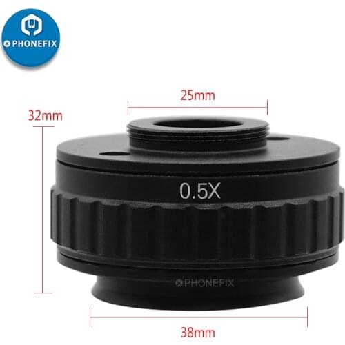 0.35x C-Mount Lens CTV 0.35X/0.5X Focus Adjustable C mount Adapterfor New Type of Trinocular Stereo Microscope Set