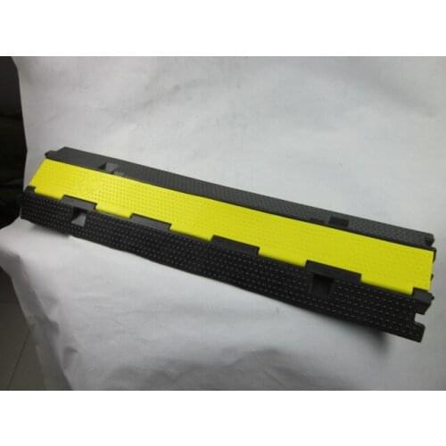 2-Cable Rubber Warehouse Vehicle Electrical Wire Cover Ramp Protector Snake Cord