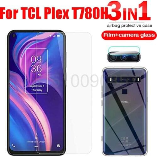 3-in-1 Case Glass For TCL Plex T780H 6.53" Screen Protector Glass Full Protection on For TCL Plex T780H Camera Lens Glass