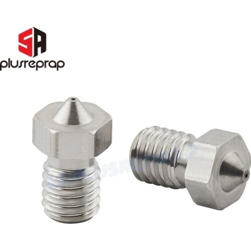 5pcs/lot V5 V6 Stainless Steel Nozzle 0.3mm 0.4mm 0.5mm Threaded M6 for 3D Printers Parts 1.75mm Filament