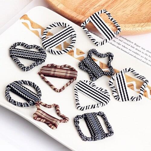 50pcs/lot color pattern printing Hollow geometry stars/rounds/square shape fashion beads charms diy jewelry earring pendants