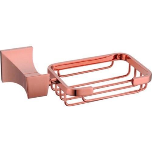 Free shipping Rose gold Finish BATHROOM ACCESSORIES SOAP BASKET