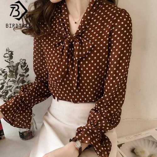 BIRDTREE TB Polka Dot Blouses