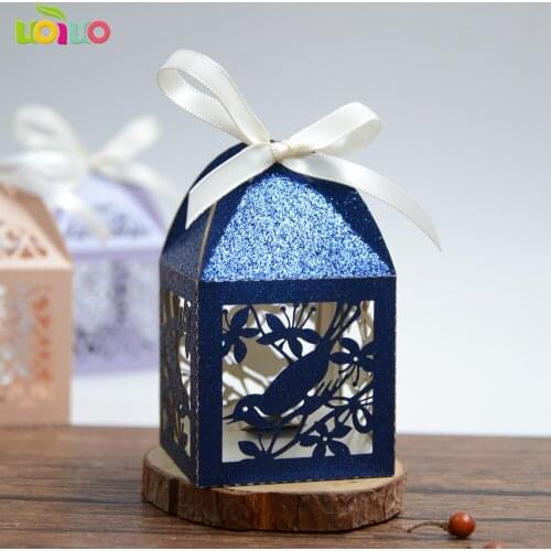 Glitter paper high quality reasonable price sweet boxes for weddings wedding box