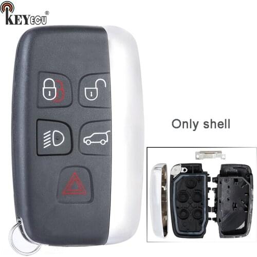 KEYECU for Land Rover Discovery 4 / Freelander for Range Rover Sport Evoque 5 Button Smart Remote Key Shell Case Fob 2010-2020