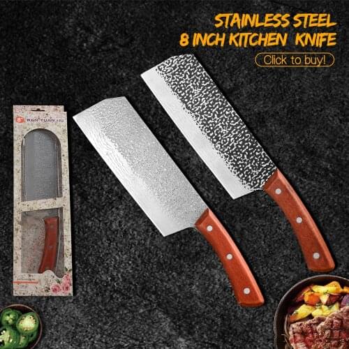 Damask Chopping Kitchen Knife High Quality Meat Cleaver Chef Knife 8 inch Handmade Forged Stainless Steel Bitcher Knife With Box