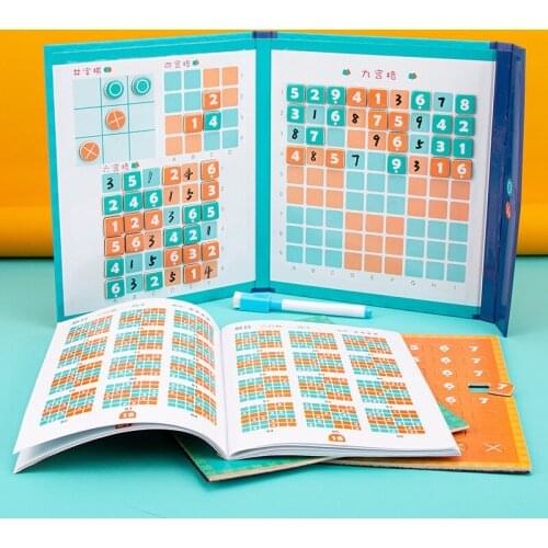 Kids Magnetic Digital Chess Game Nine-Square Lattice Sudoku Puzzle Early Learning Educational Wooden Toys Gifts For Children