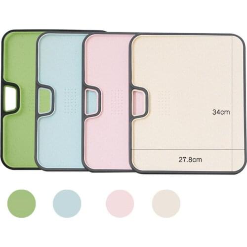 1pc Cutting Board Double-sided Kitchen Wheat Straw Chopping Board Kitchen Cutting Board Home Kitchen Accessories