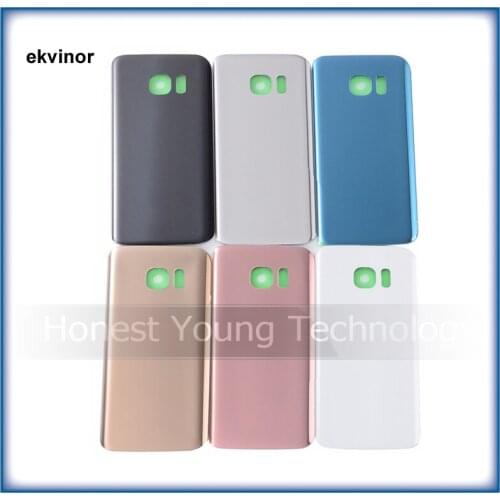 Ekvinor 20pcs New Rear Panel Glass Battery Back Cover For Samsung Galaxy S7 G930 S7 edge G935 With Stickers