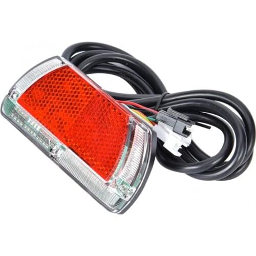 Electric Bike Tail Light LED Turning Lamp Rear Brake Light 12-48V Universal Electric Bicycle Safety Lamp Rear Safety Flashlight