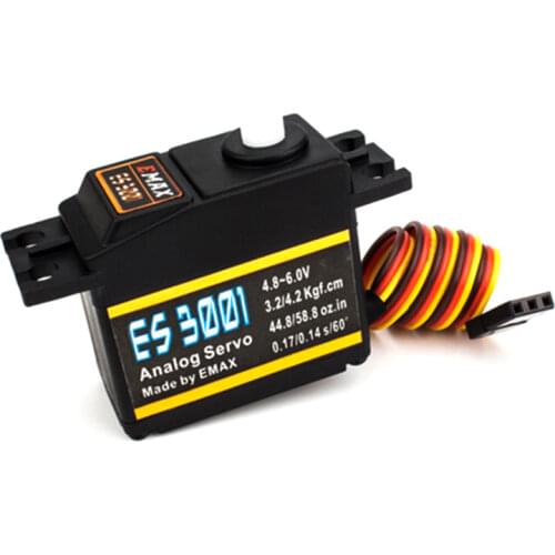 1/2/4PCS EMAX ES3001 Plastic Analog Servo 37g Waterproof Servo with Gears for RC Car Helicopter Boat Airplane Parts Accessories