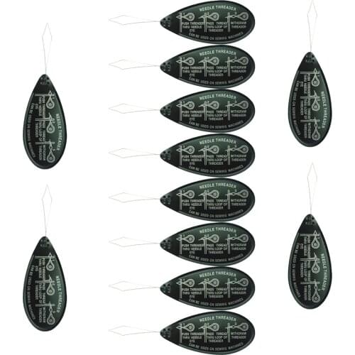 Fityle 10Pcs/ Bag Bow Wire Stitch Insertion Sewing Machines Needle Pins Threader for Sewing